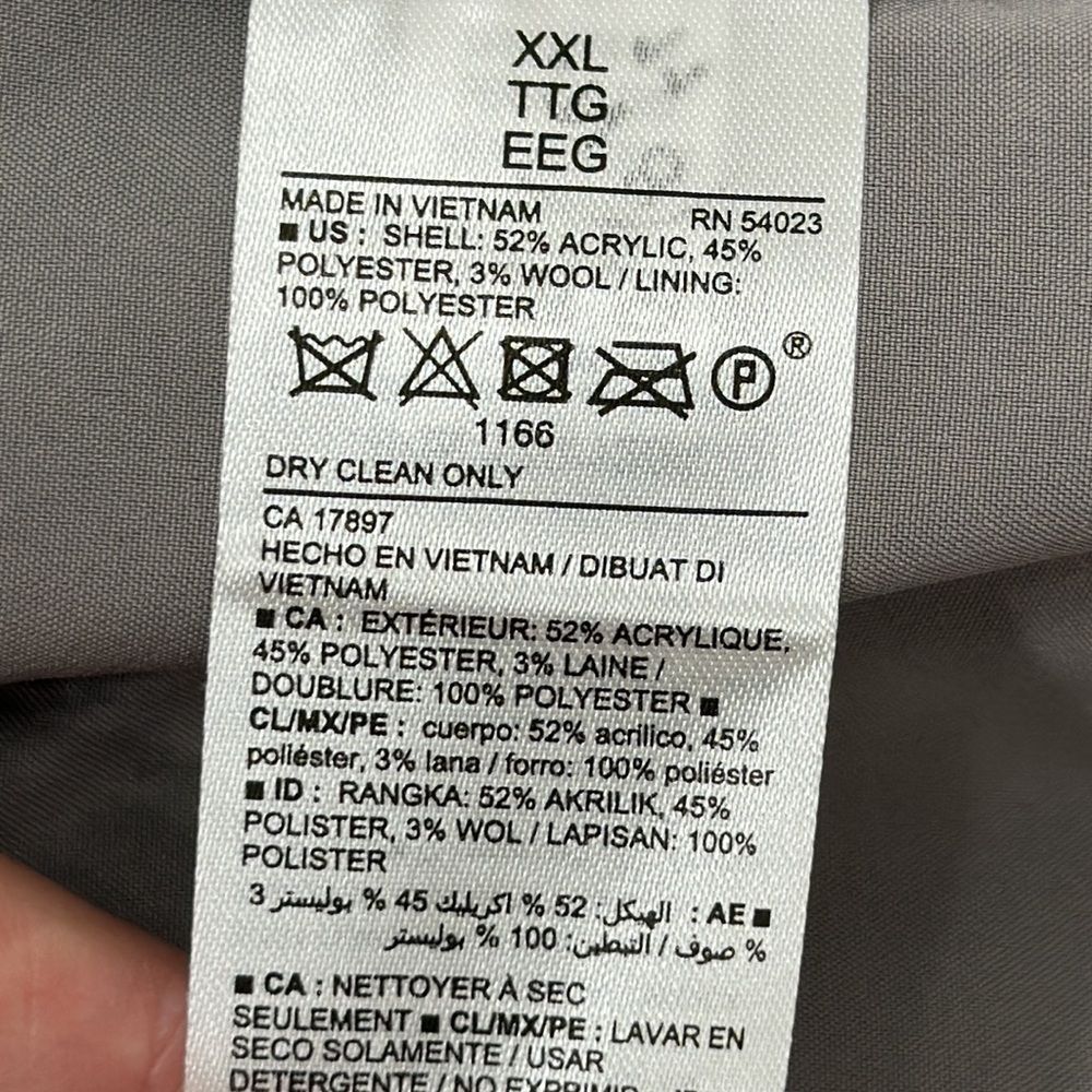 Old Navy Brushed Heather Gray Pea Coat Size XXL - Picture 12 of 13